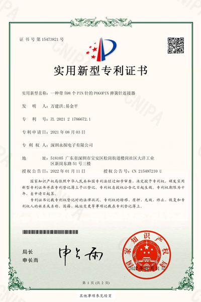 Patent certificate f