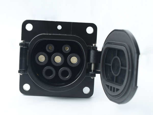 國(guó)標(biāo)GB/T交流充電槍座7kW 慢充車端充電接口新能源電動(dòng)車充電插座