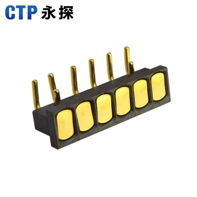 工廠定 做折彎彈簧針充電頂針公母探針6pin pogo pin 頂針連接器