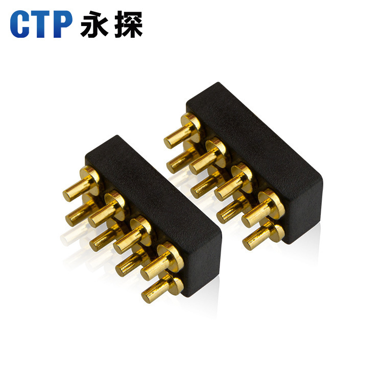 8pin pogopin彈簧探針雙排公母座連接器 大電流充電針廠家定 制