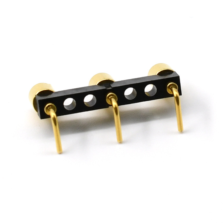 pogopin連接器天線頂針 折彎式公母座伸縮探針3pin導(dǎo)電彈簧針