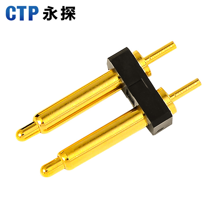 定 單排2Pin pogopin通訊連接器探針汽車光纖導(dǎo)電針彈簧觸點(diǎn)頂針